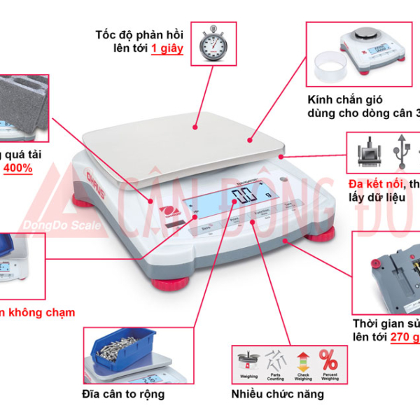 Cân kỹ thuật NV2201 Ohaus