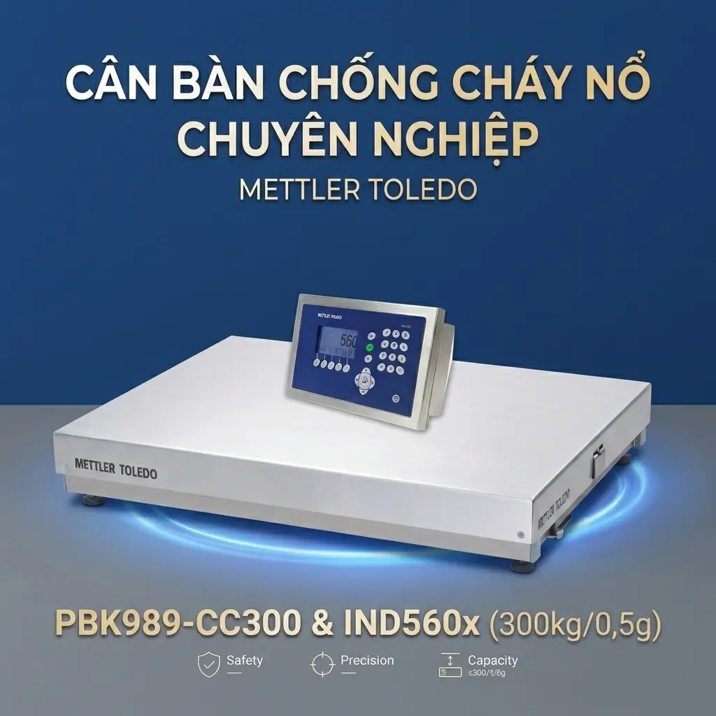 Cân Bàn Chống Cháy Nổ Mettler Toledo PBK989-CC300 & IND560x