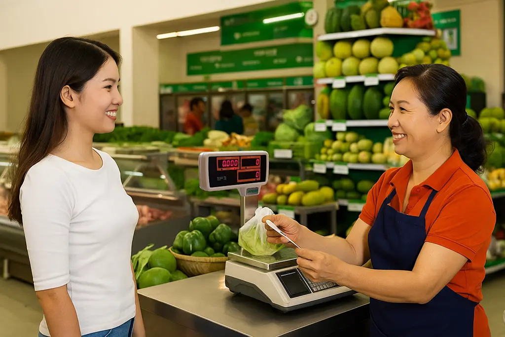 Cân Siêu Thị In Hóa Đơn Jadever JPT